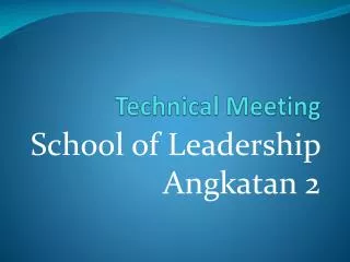 technical meeting
