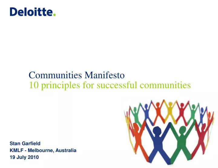 communities manifesto 10 principles for successful communities