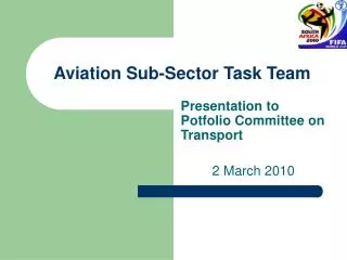 Aviation Sub-Sector Task Team