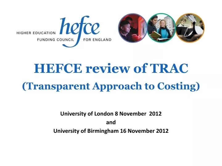 hefce review of trac transparent approach to costing