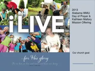 2013 Alabama WMU Day of Prayer &amp; Kathleen Mallory Mission Offering
