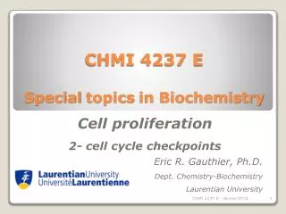 CHMI 4237 E Special topics in Biochemistry