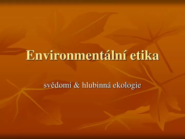 environment ln etika