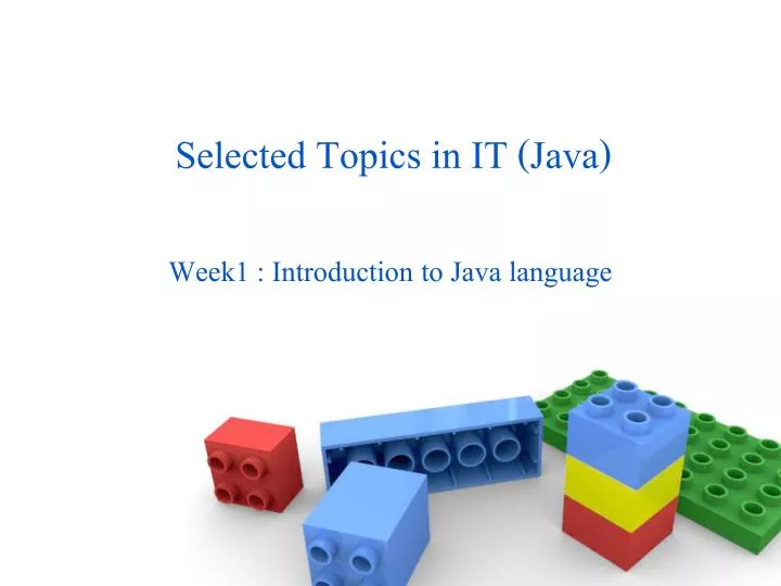 selected topics in it java