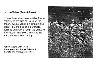 Alpine Valley (Sea of Rains)