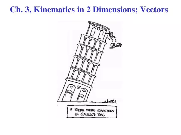 ch 3 kinematics in 2 dimensions vectors