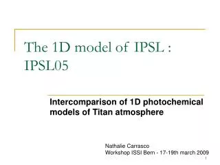 The 1D model of IPSL : IPSL05