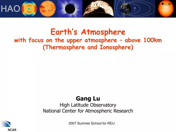 earth s atmosphere with focus on the upper atmosphere above 100km thermosphere and ionosphere