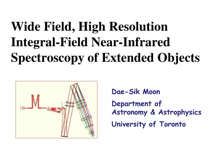 wide field high resolution integral field near infrared spectroscopy of extended objects