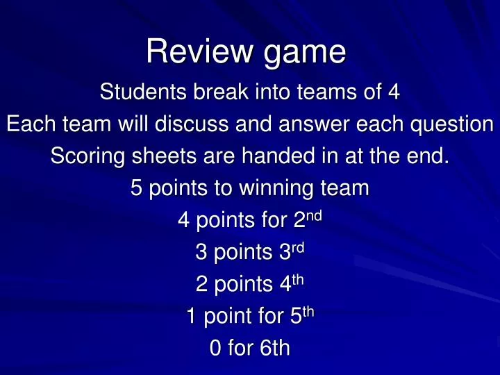 review game