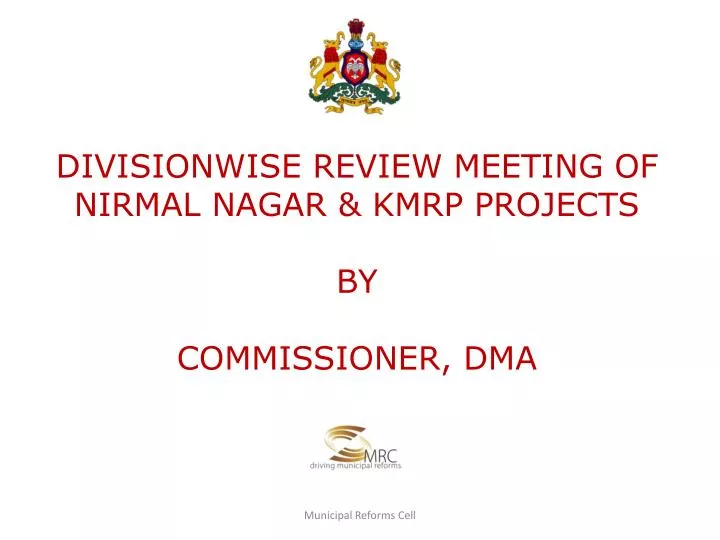 divisionwise review meeting of nirmal nagar kmrp projects by commissioner dma