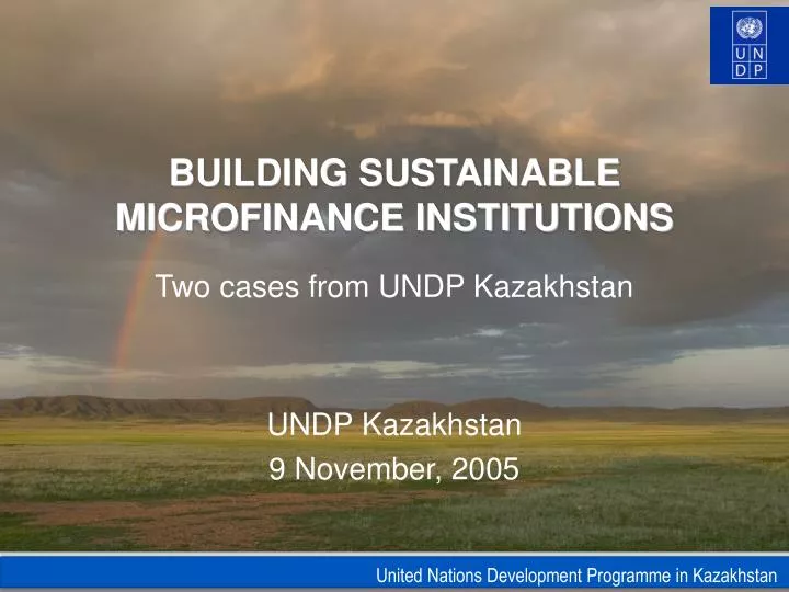building sustainable microfinance institutions