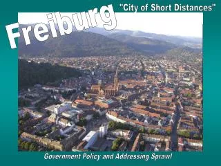 Government Policy and Addressing Sprawl