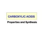 CARBOXYLIC ACIDS - slide 1