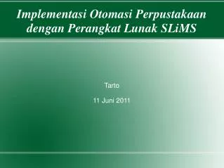 tarto 11 juni 2011