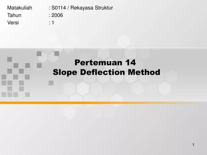 pertemuan 14 slope deflection method