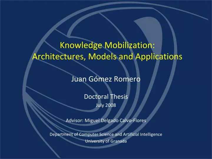 knowledge mobilization architectures models and applications