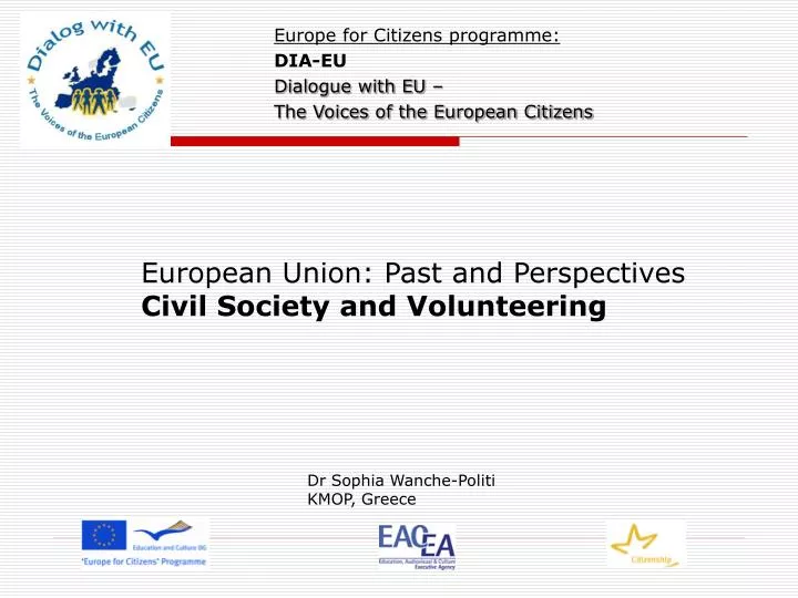 european union past and perspectives civil society and volunteering