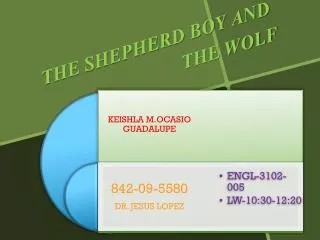 THE SHEPHERD BOY AND THE WOLF