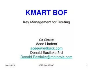 KMART BOF