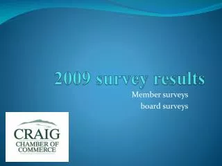 2009 survey results
