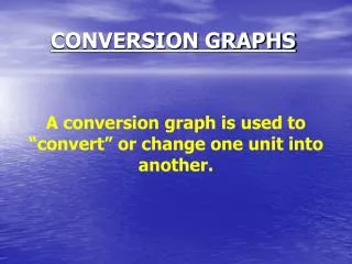 CONVERSION GRAPHS