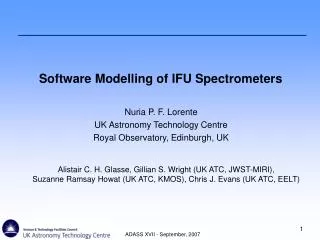 Software Modelling of IFU Spectrometers