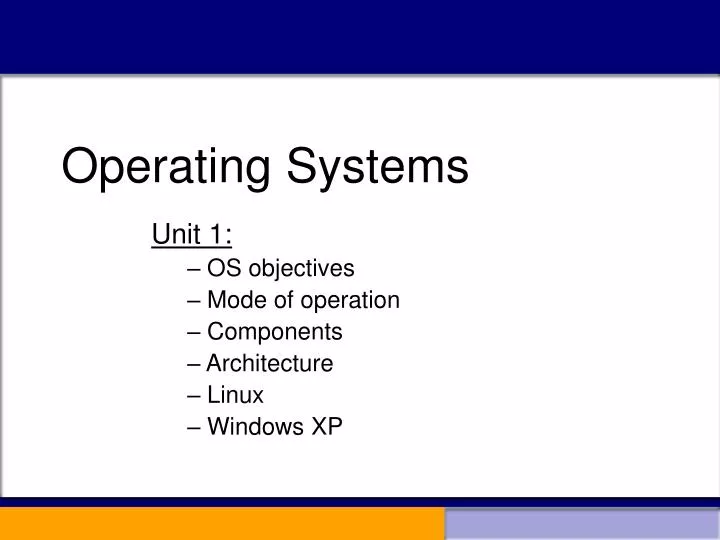 operating systems