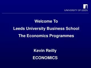 Welcome To Leeds University Business School The Economics Programmes