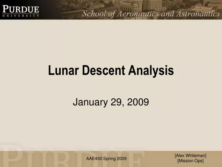 lunar descent analysis