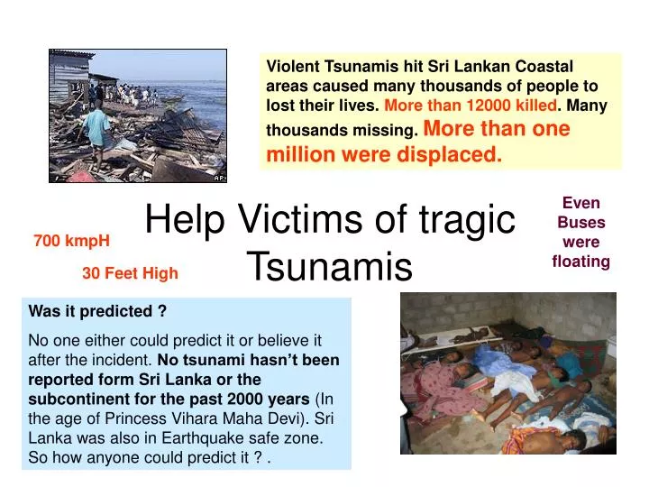 help victims of tragic tsunamis