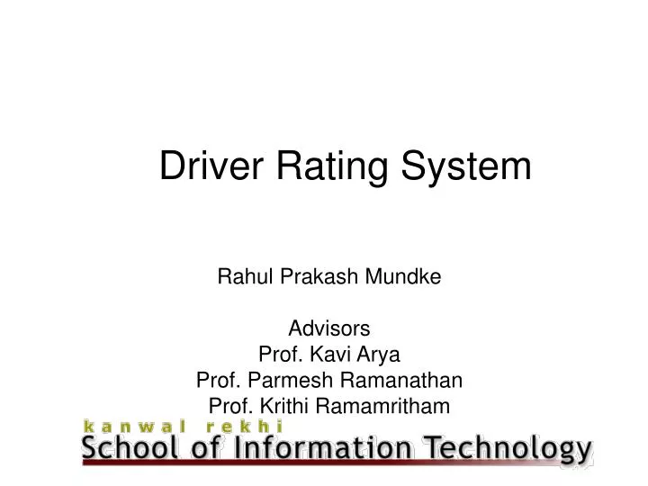 driver rating system