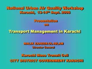 Transport Management in Karachi