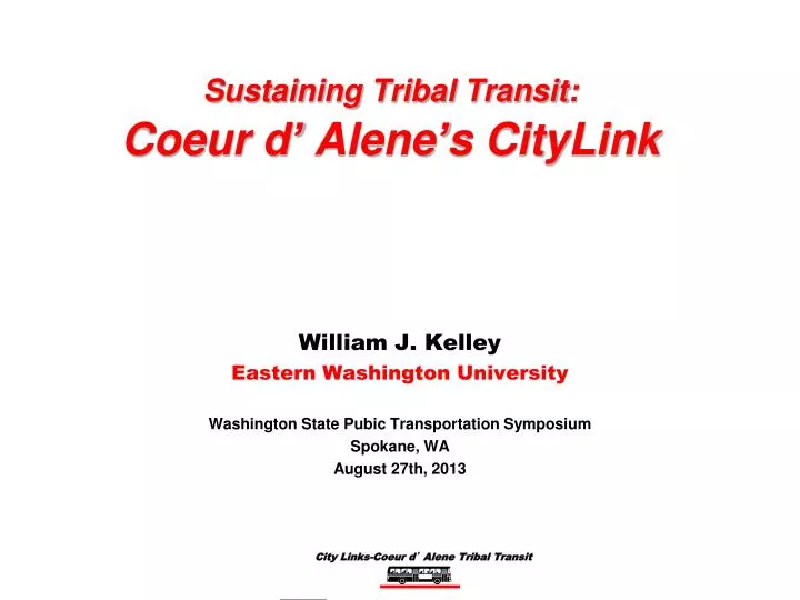 sustaining tribal transit coeur d alene s citylink