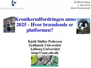 Kjeld Møller Pedersen Syddansk Universitet Aalborg Universitet kmp@sam.sdu.dk