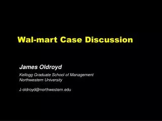 Wal-mart Case Discussion