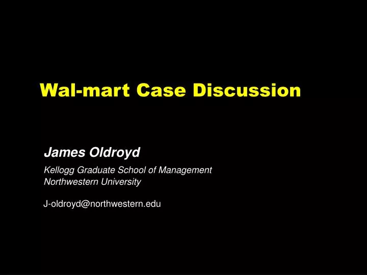 wal mart case discussion