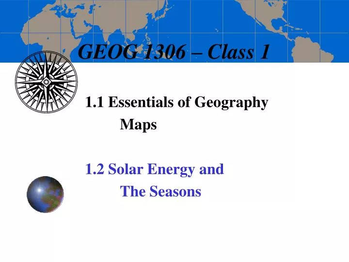 geog 1306 class 1