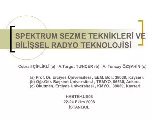 spektrum sezme tekn kler ve b l sel radyo teknoloj s