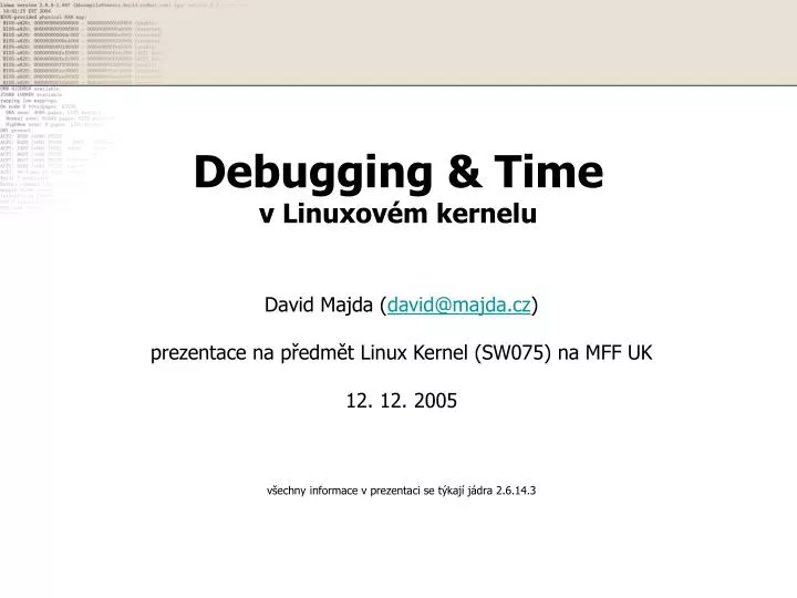 debugging time v linuxov m kernelu