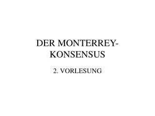 der monterrey konsensus