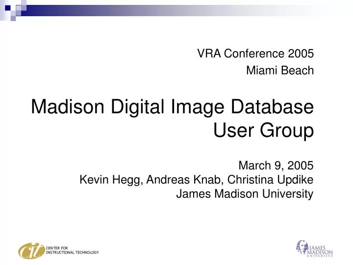 march 9 2005 kevin hegg andreas knab christina updike james madison university