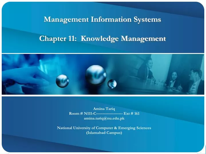 management information systems chapter 11 knowledge management