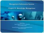 PPT - Management Information Systems Chapter One PowerPoint ...