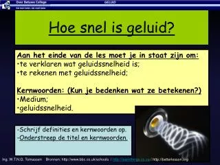 Hoe snel is geluid?