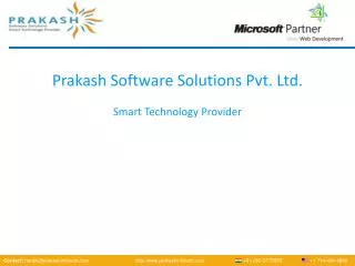 Prakash Software Solutions Pvt. Ltd. Smart Technology Provider