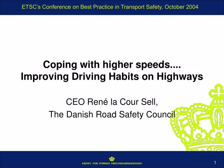 coping with higher speeds improving driving habits on highways