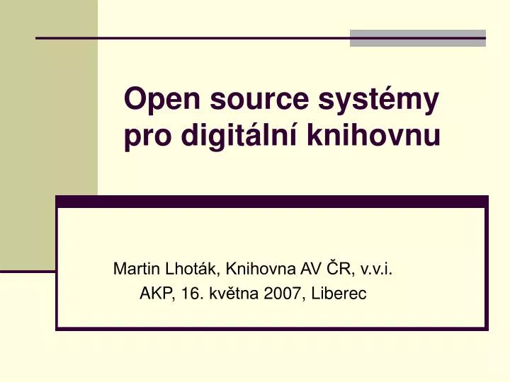 open source syst my pro digit ln knihovnu