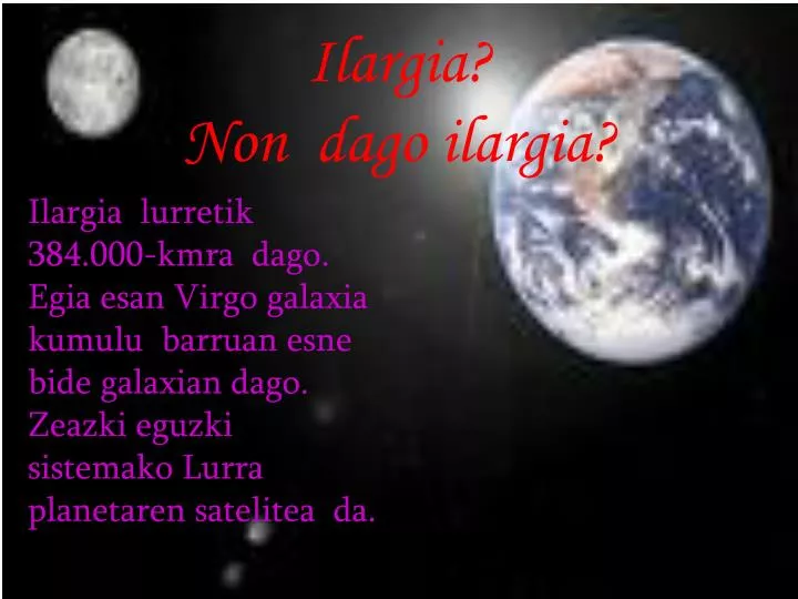 ilargia non dago ilargia