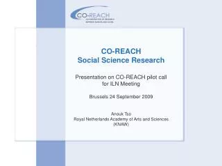 CO-REACH Social Science Research